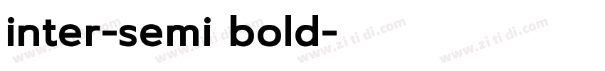 inter-semi bold字体转换